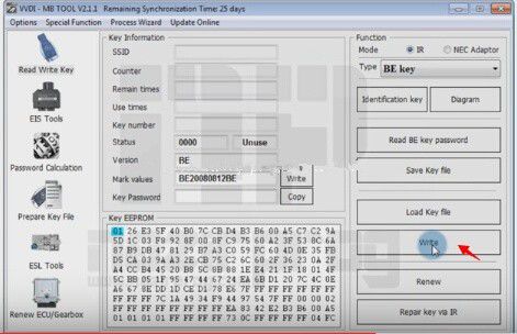 Benz W203 All Keys Lost Programming via VVDI MB Tool (12)