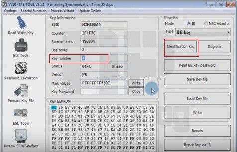 Benz W203 All Keys Lost Programming via VVDI MB Tool (17)