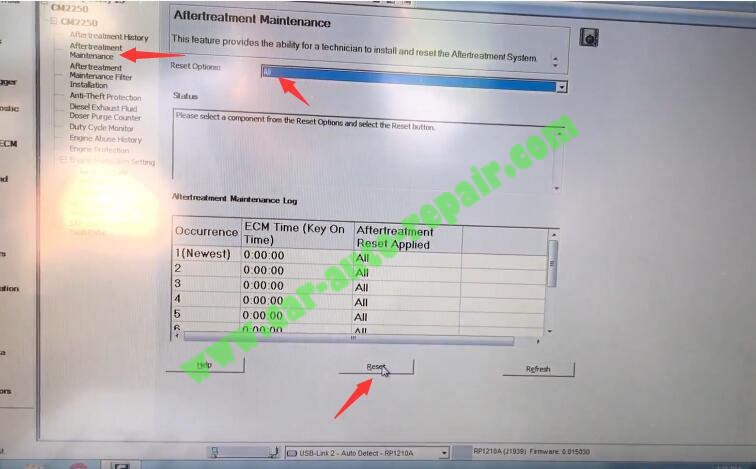 Cummins-Insite-Reset-Aftertreatment-System-after-DPF-Clean-3