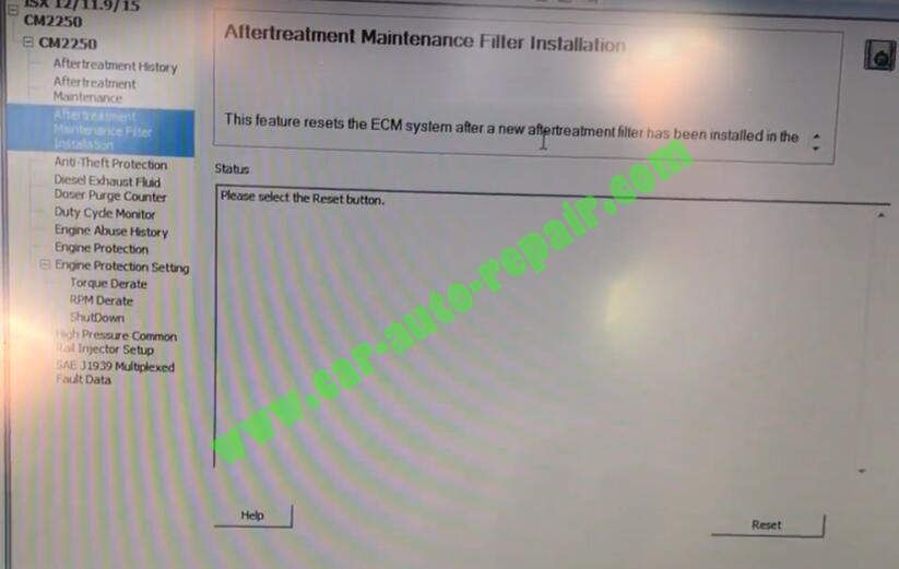 Cummins-Insite-Reset-Aftertreatment-System-after-DPF-Clean-8