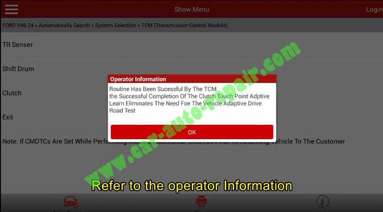 Ford Focus TCM Adaptive Learning,Clutch Learning by Launch X431 (19)
