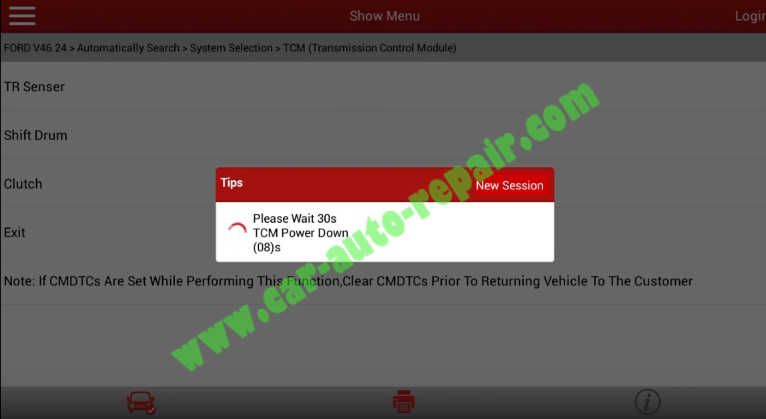Ford Focus TCM Adaptive Learning,Clutch Learning by Launch X431 (20)