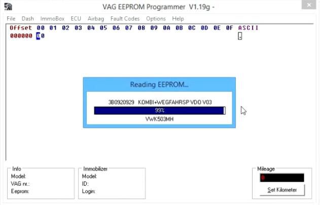 Change-Cluster-Mileage-for-Volkswagen-Passat-by-VAG-EEPROM-2