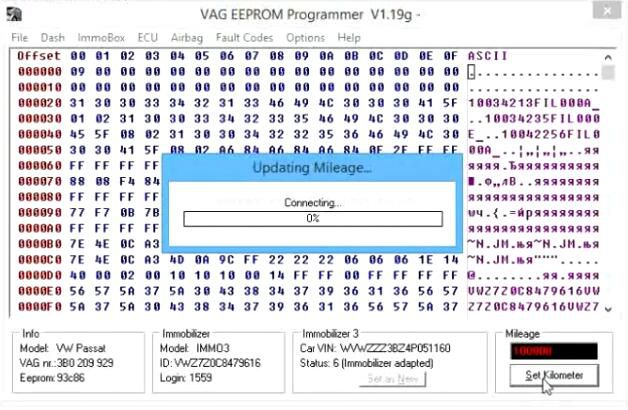 Change-Cluster-Mileage-for-Volkswagen-Passat-by-VAG-EEPROM-6