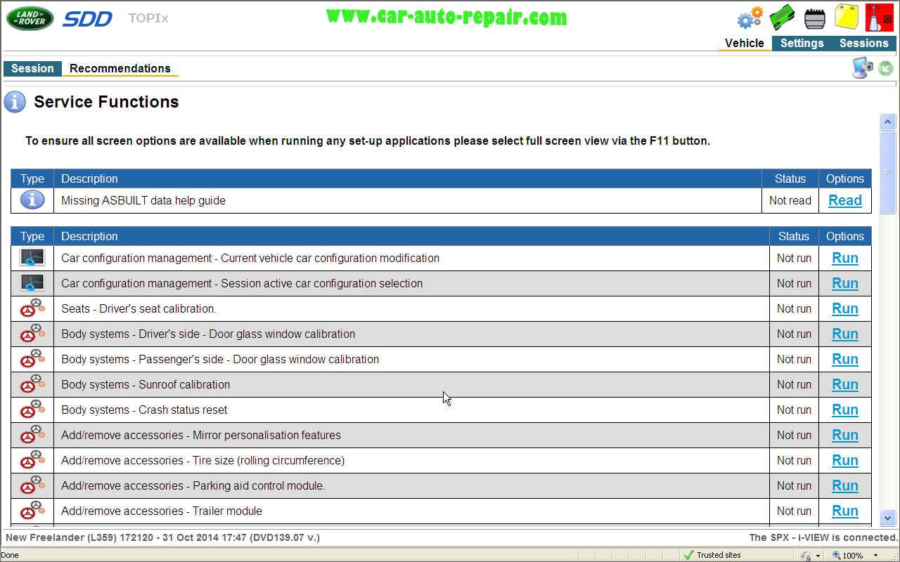 Reset Service Interval for Land Rover L359 by JLR SDD (30)