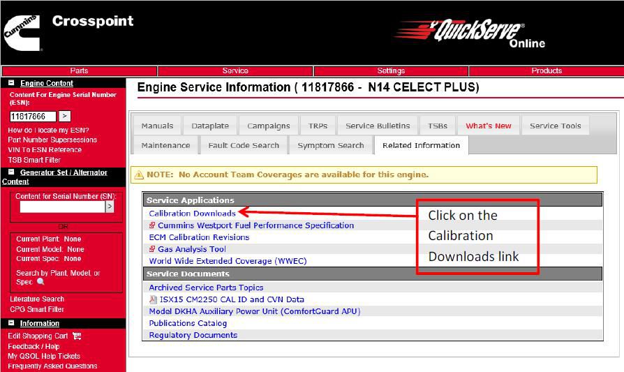 Cummins-QuickServe-Online-to-Downlaod-ECM-Calibrations-5