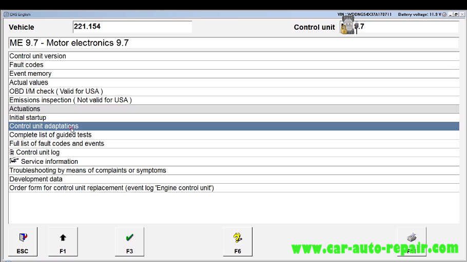 How to XENTRY SCN Coding for Mercedes Benz S221 (10)