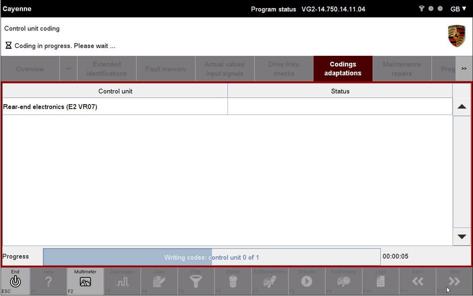 Porsche PIWIS 2 Rear-end Electronics Coding for Cayenne (7)