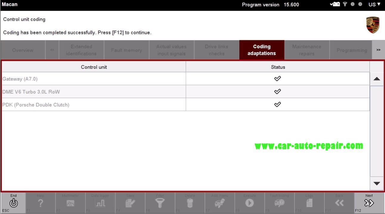 Porsche II Tester Automatic Coding for Porsche Macan (8)