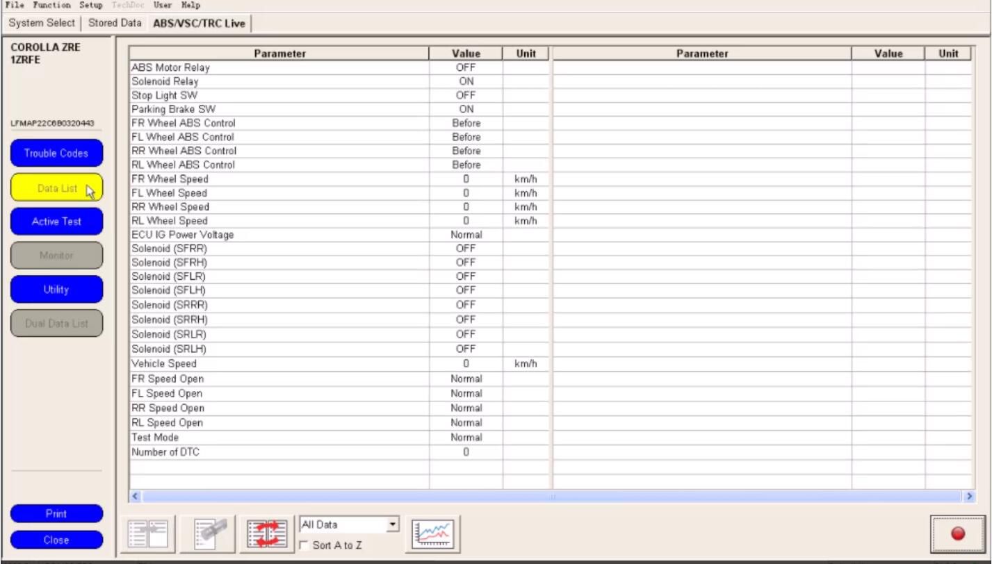 Toyota TIS Techstream Diagnose for Toyota Corolla EX 2011 (16)