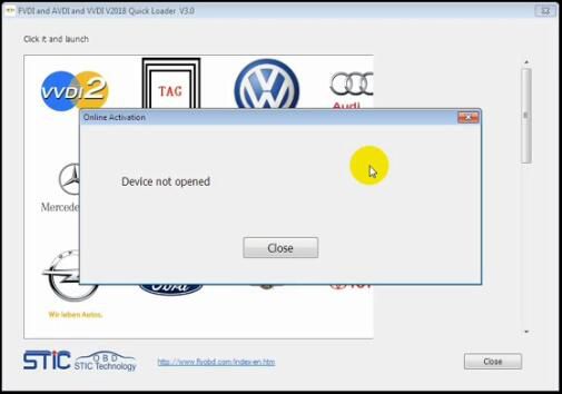 How to Solve FVDI 2018 FVDI2 “Device no opened” Error-1